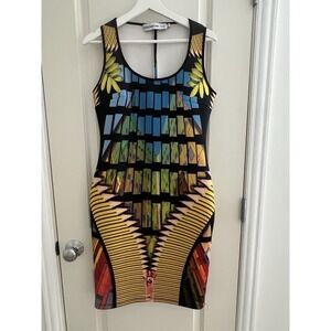 NEW Mackenzie Mode Art Deco Bodycon Dress Size M